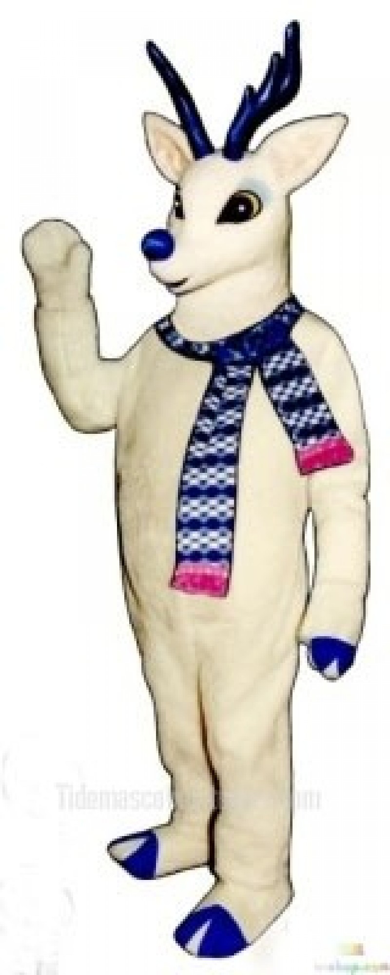Cute Snow Deer with Scarf Mascot Costume