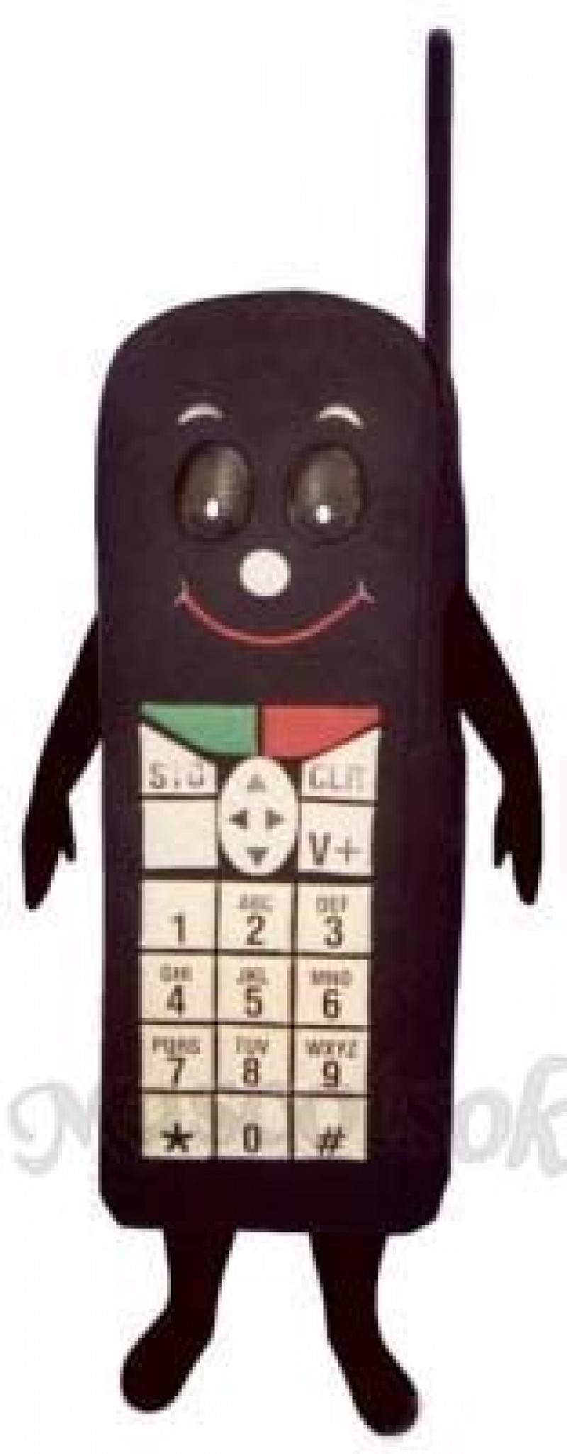 Black Cell Phone Mascot Costume