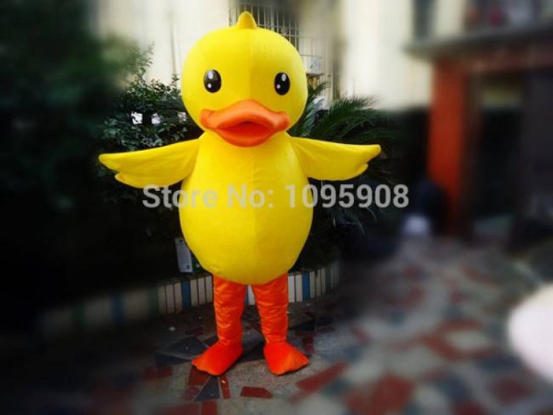 High Quality Duck Mascot Costume Yellow Ducky Mascot Costume Adult Party Carnival Halloween Christmas Mascot Free Shipping