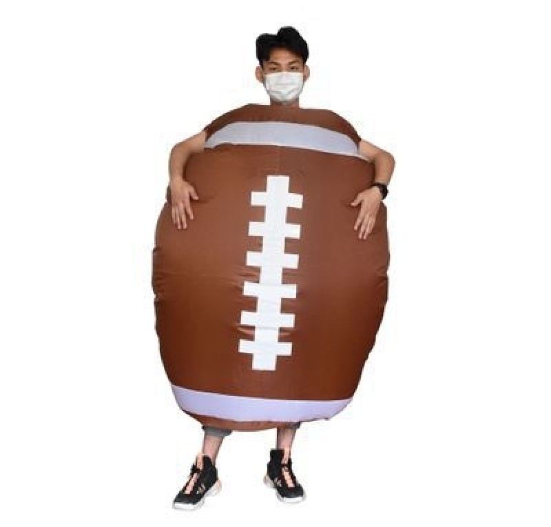 Rugby Inflatable Costume Fancy Blow up Bodysuit for Adult