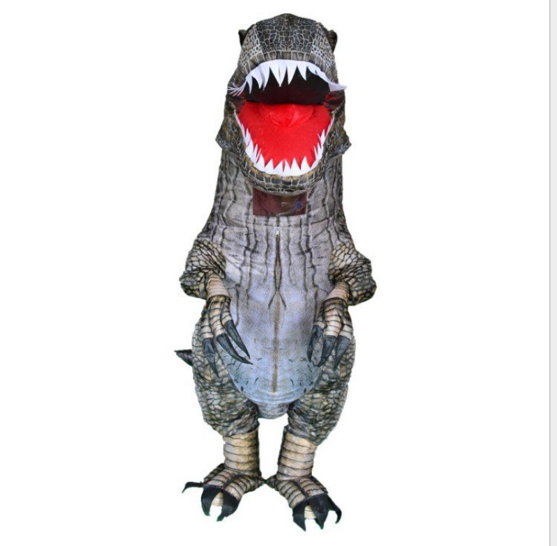 Fierce Tyrannosaurus Dinosaur Inflatable Costume T-Rex Halloween Christmas Costume for Adult