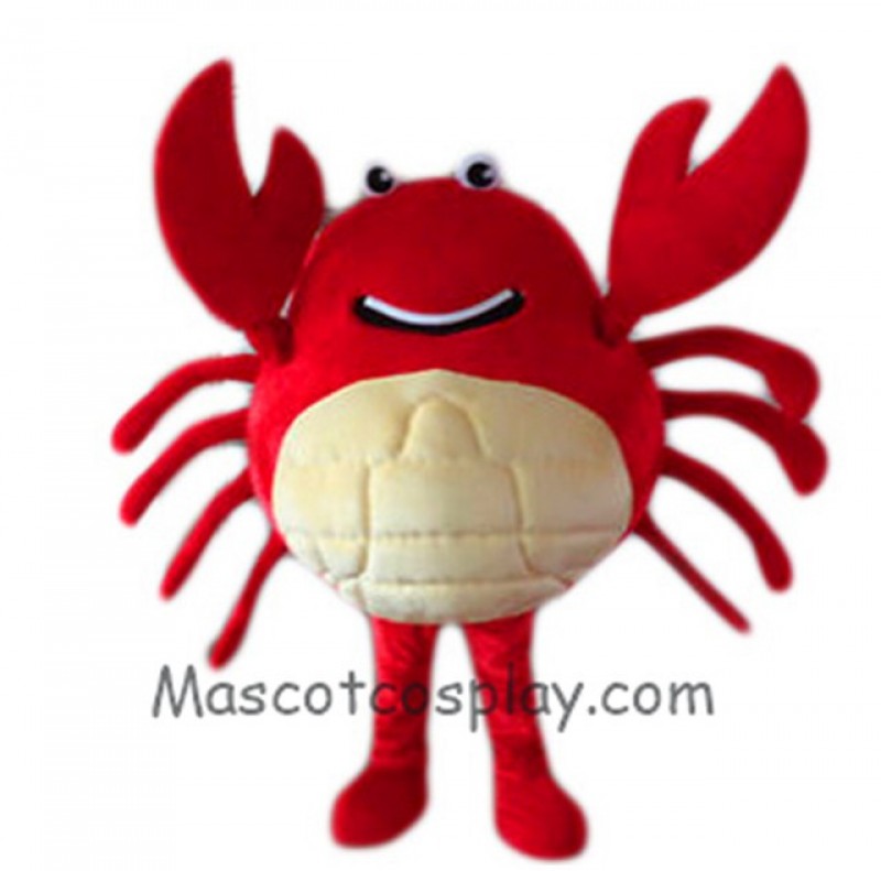 Hot Sale Adorable Realistic New Popular Professional Red Crab Mascot Costume Cartoon Fancy Dress