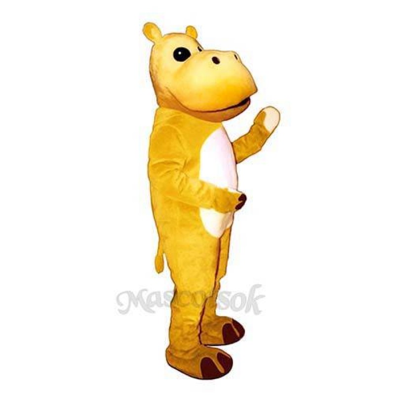 Yellow Hippo Mascot Costume