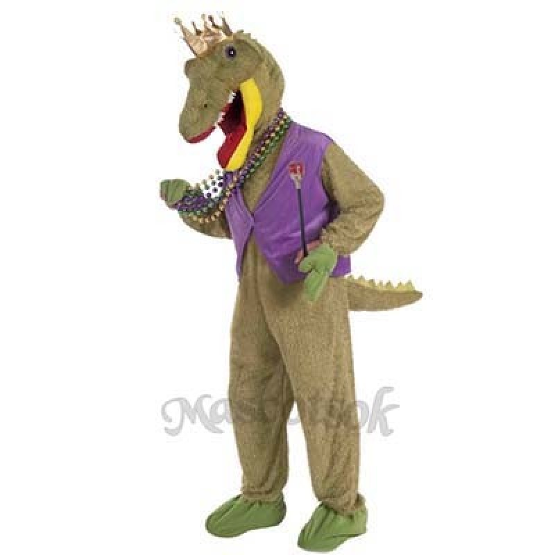 Mardi Gras Alligator King Mascot Costume