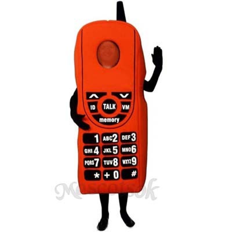 Red Cell Phone Mascot Costume