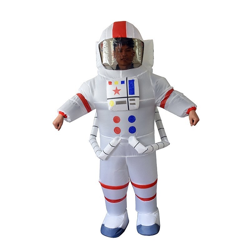 Astronaut Inflatable Costume Spaceman Fancy Blow up Bodysuit for Adult