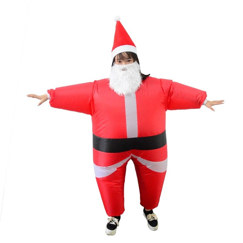 Santa Claus Inflatable Costume Halloween Christmas Xmas Costume For Kid