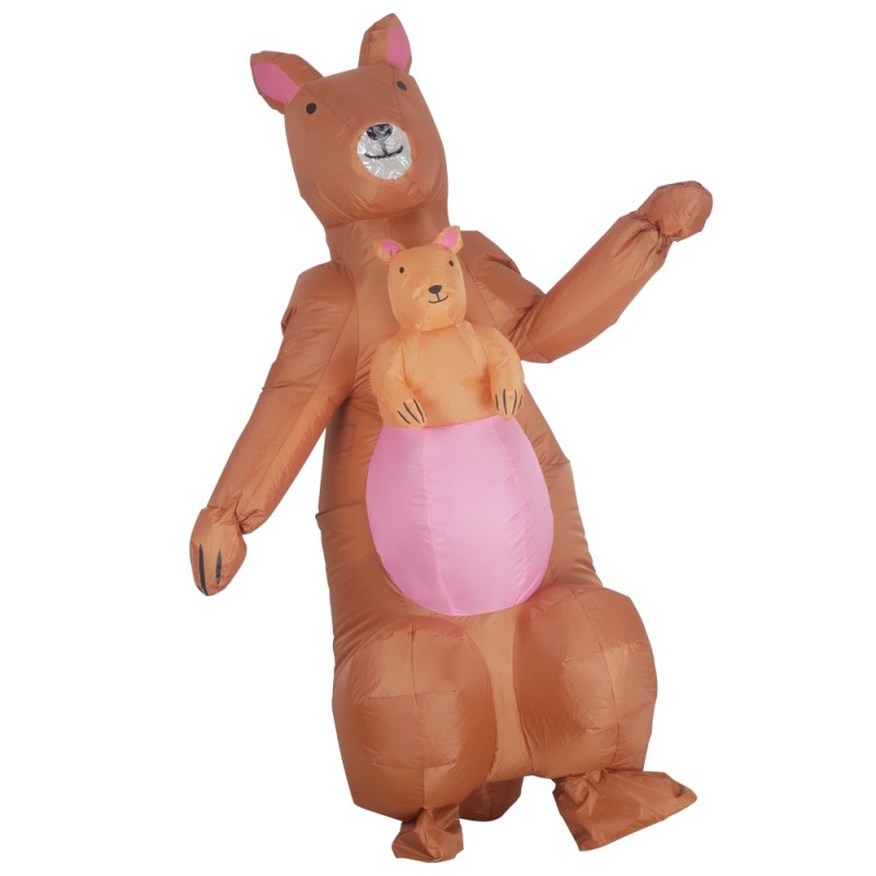 Kangaroo with Baby Kangaroo Inflatable Costume Halloween Christmas Costume For Adult 