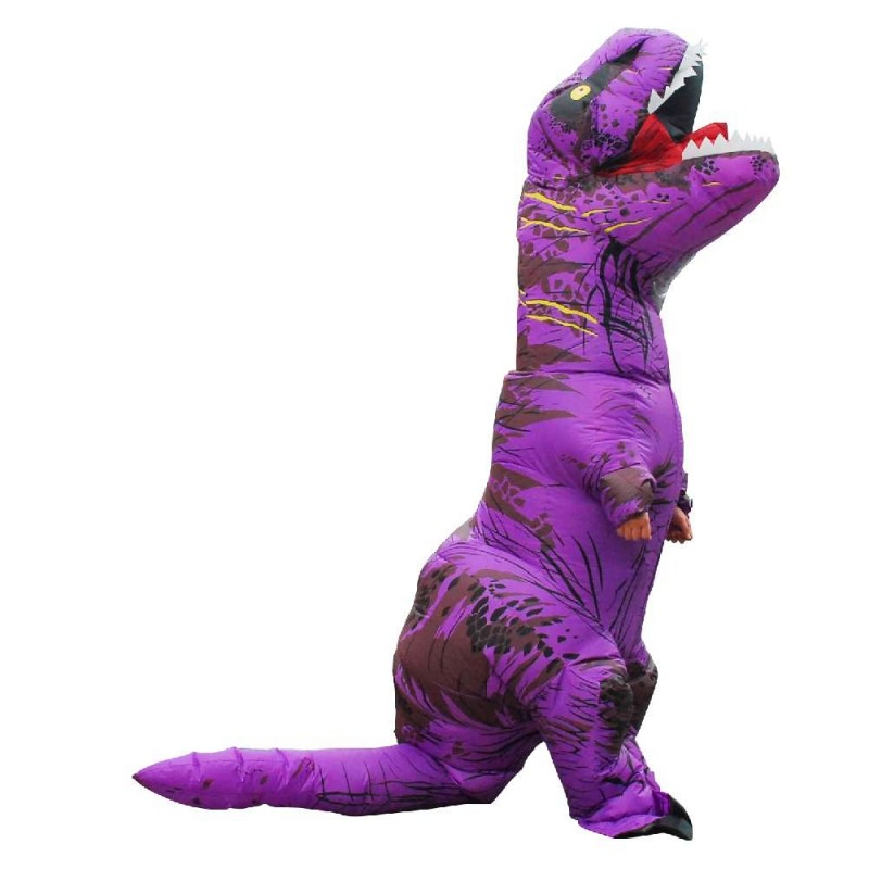 Purple Tyrannosaurus T-Rex Dinosaur Inflatable Costume Halloween Xmas for Adult/Kid