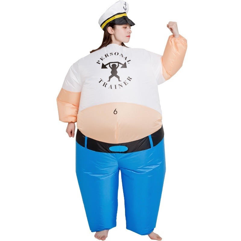 Personal Trainer Inflatable Costume the Sailor Man Cosplay Costume for Adult Female