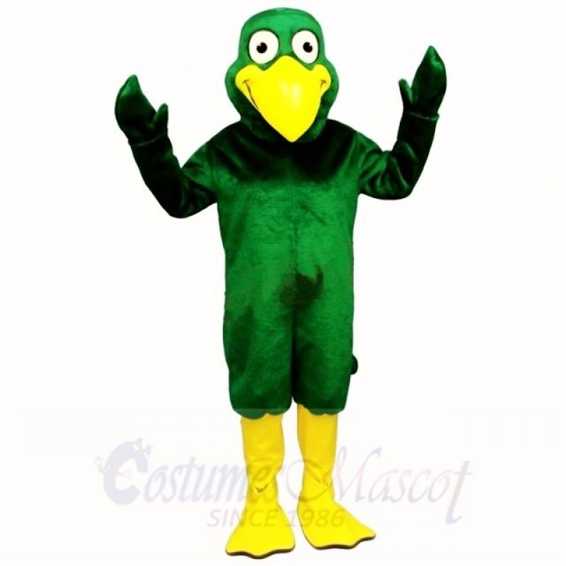 Smiling Green Bird Mascot Costumes Cartoon