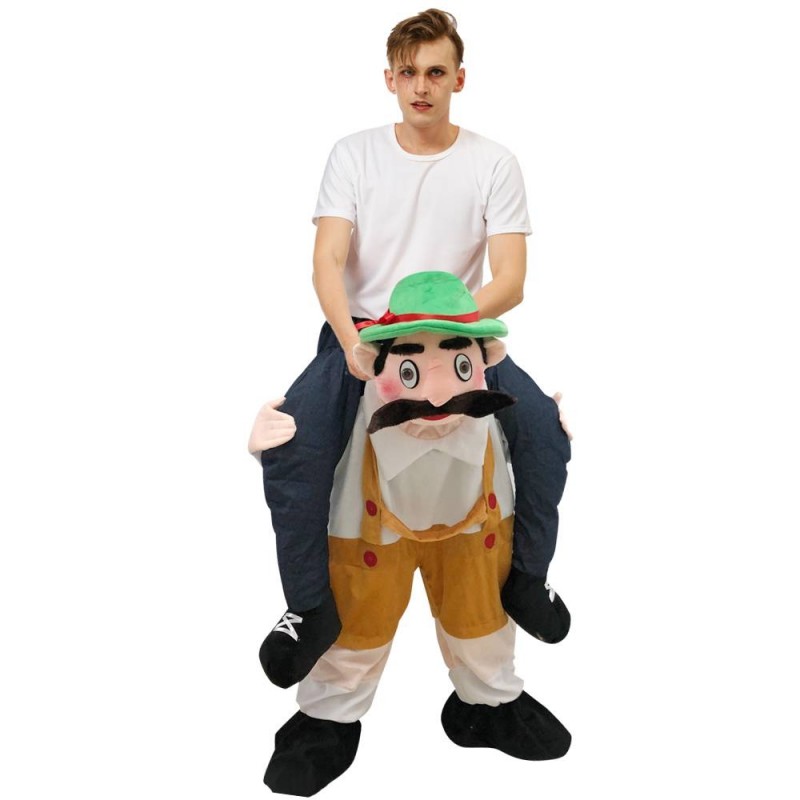 Bavarian Oktoberfest Beer Man Carry me Ride on Halloween Christmas Costume for Adult/Kid