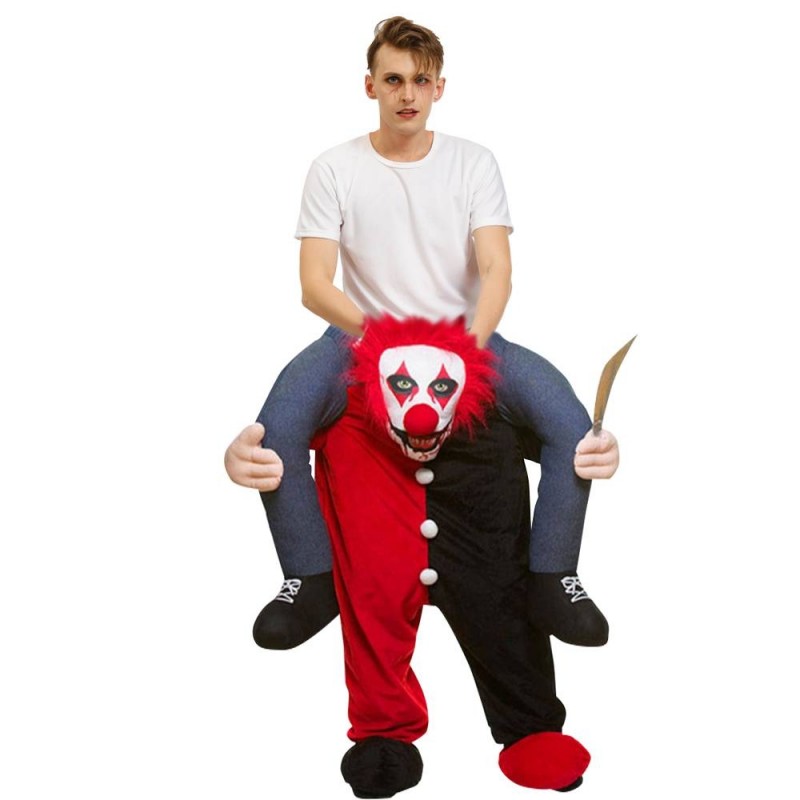 Horrible Clown Carry me Ride on Halloween Christmas Costume for Adult 