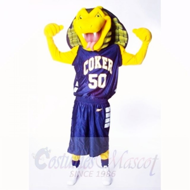 Sports Yellow Cobra Snake Mascot Costumes Cartoon