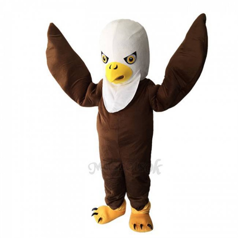 Brown Long Wool Eagle Mascot Adult Costume