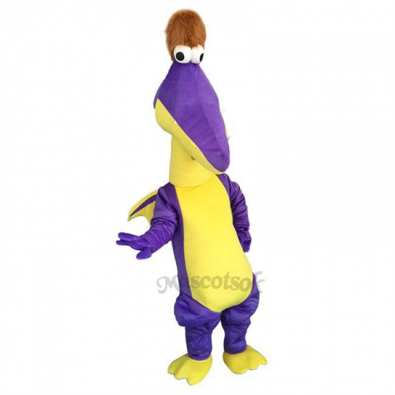 Funny Purple Magic Dragon Mascot Costume