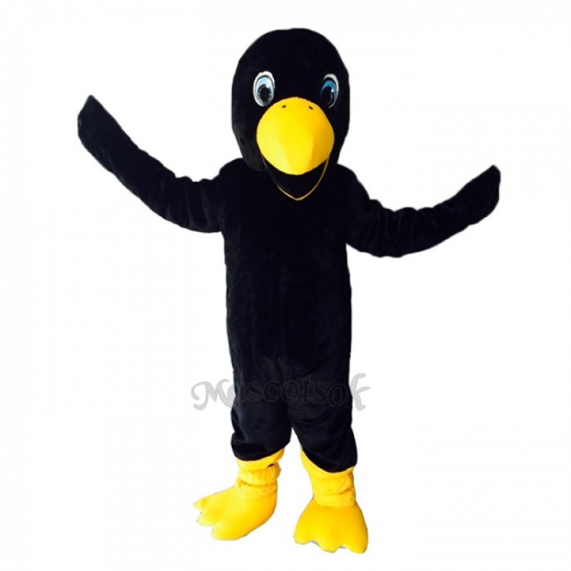 Cute Black Crow Bird Mascot Costume