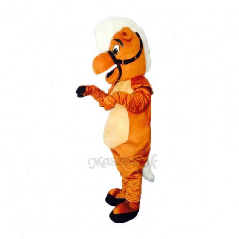 New Brown Stable Horse Mascot Costume - Plush