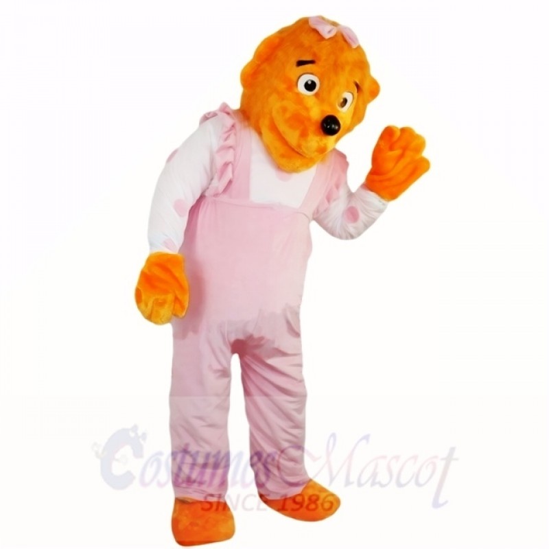 Girl Funny Lion with Pink Jumpsuits Mascot Costumes Cartoon