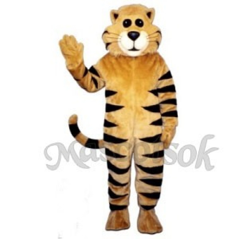 Cute Tan Meow Cat Mascot Costume