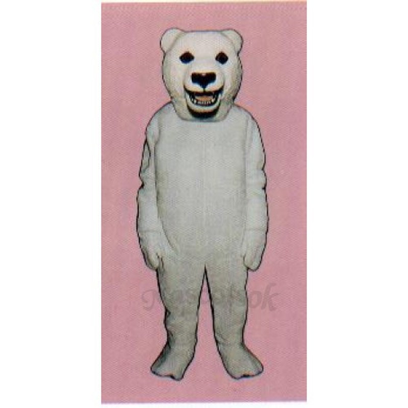 Cute Snarling Polar Bear Mascot Costume