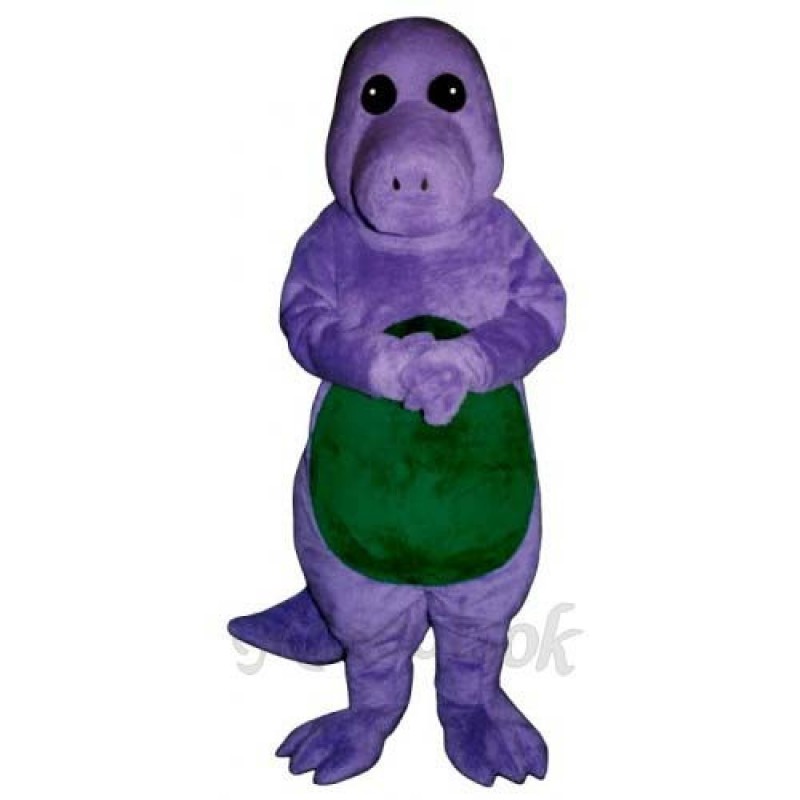 Purple Dinosaur Mascot Costume