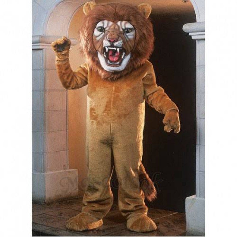 Cute Super Lion Mascot Costume