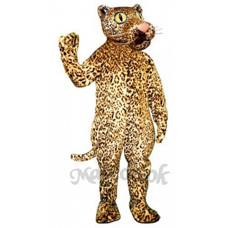 Cute Leland Leopard Mascot Costume