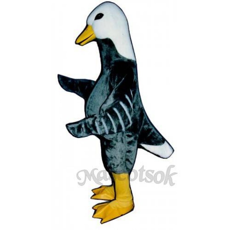 Cute Grey Goose Mascot Costume