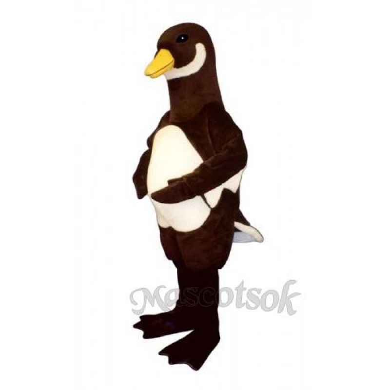 Cute White Belly Goose Mascot Costume