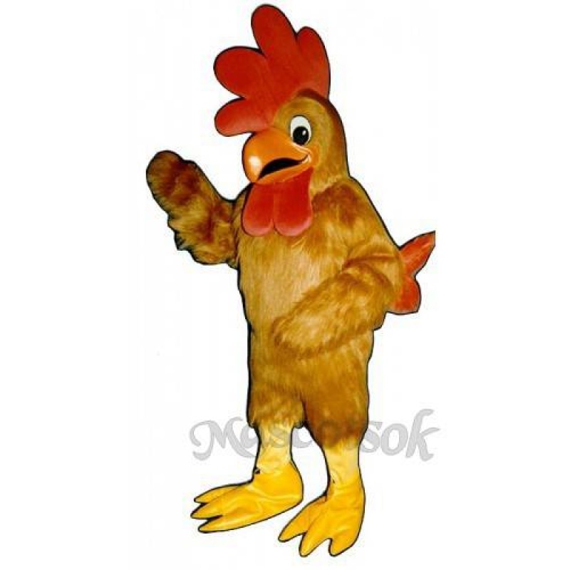 Cute Rhode Island Red Rooster Mascot Costume