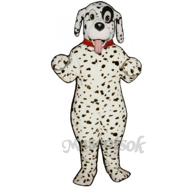 Cute Dalmatian Dog With Collar Mascot Costume