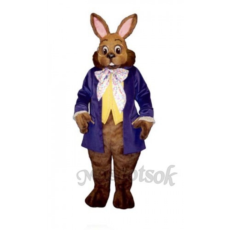 Easter Mr. Brown Bunny Mascot Costume