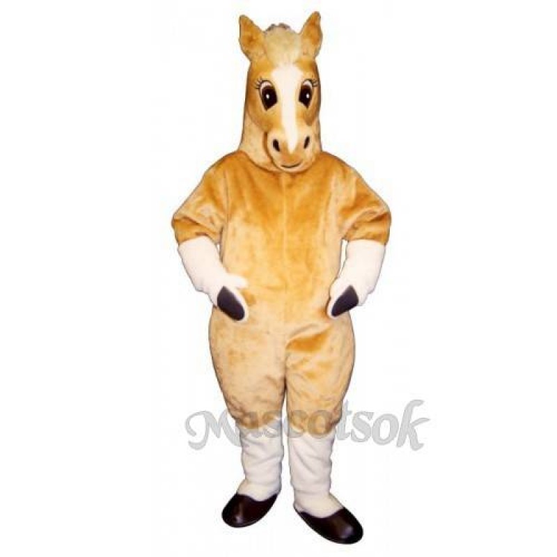 Cute Palomino Horse Mascot Costume