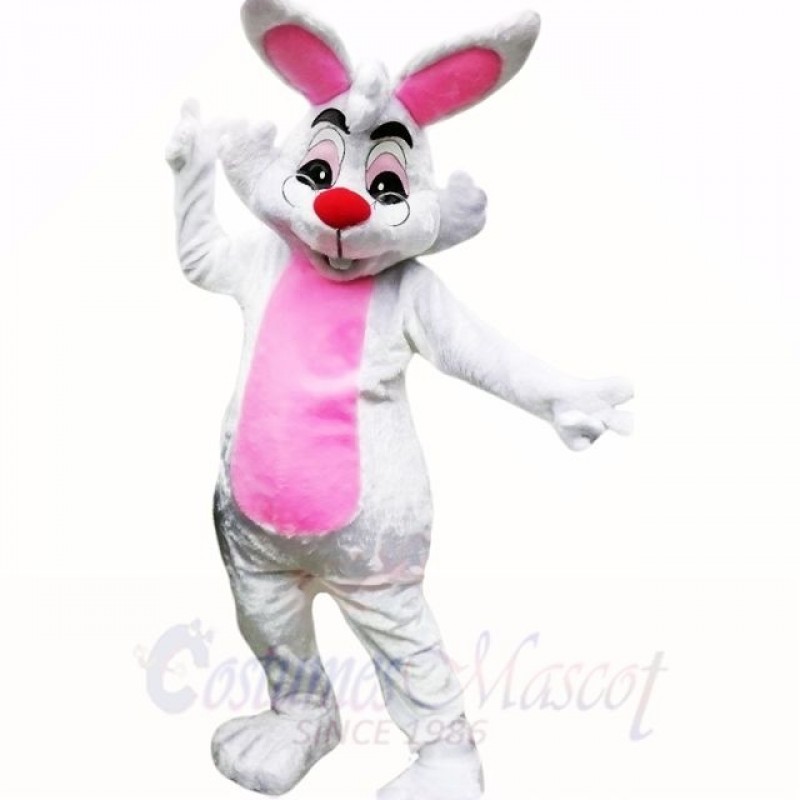 Smiling Glasses Easter Bunny Mascot Costumes Cheap