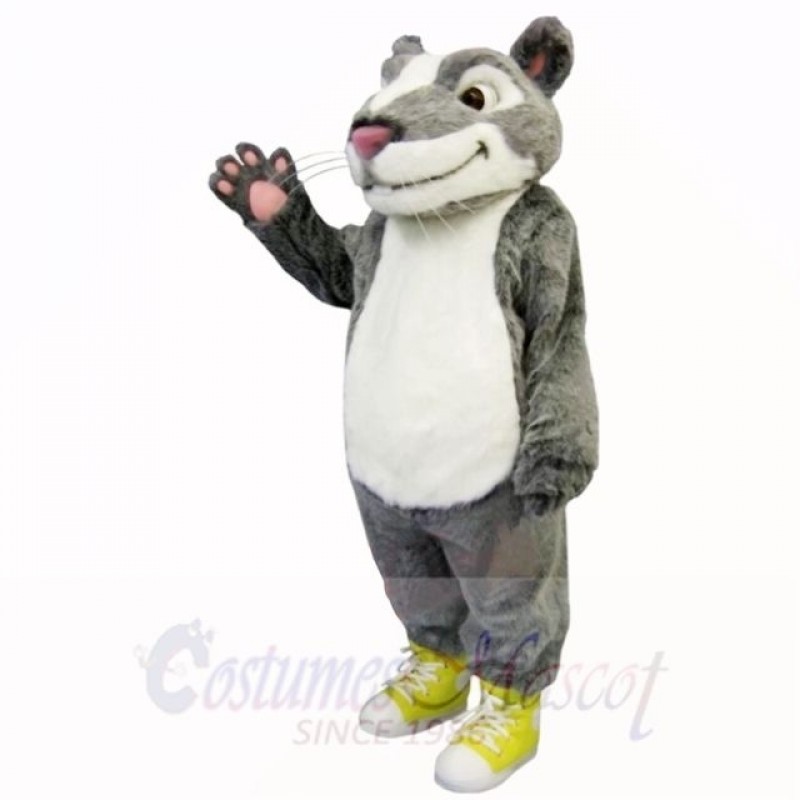 Grey White Hamster Mascot Costumes Animal