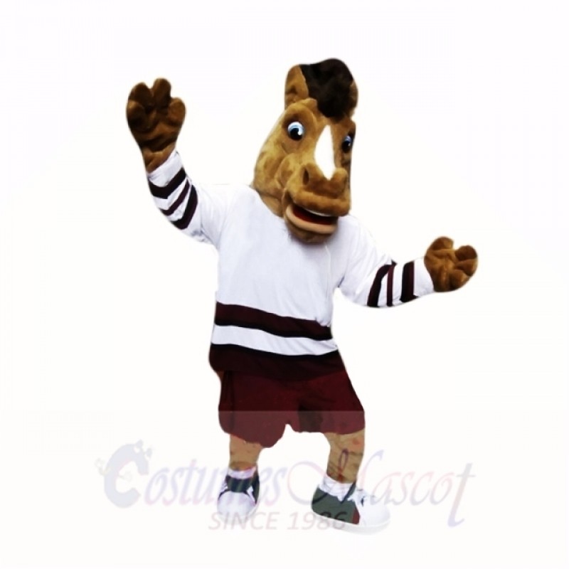 Sport College Horse with White Shirt Mascot Costumes Cartoon