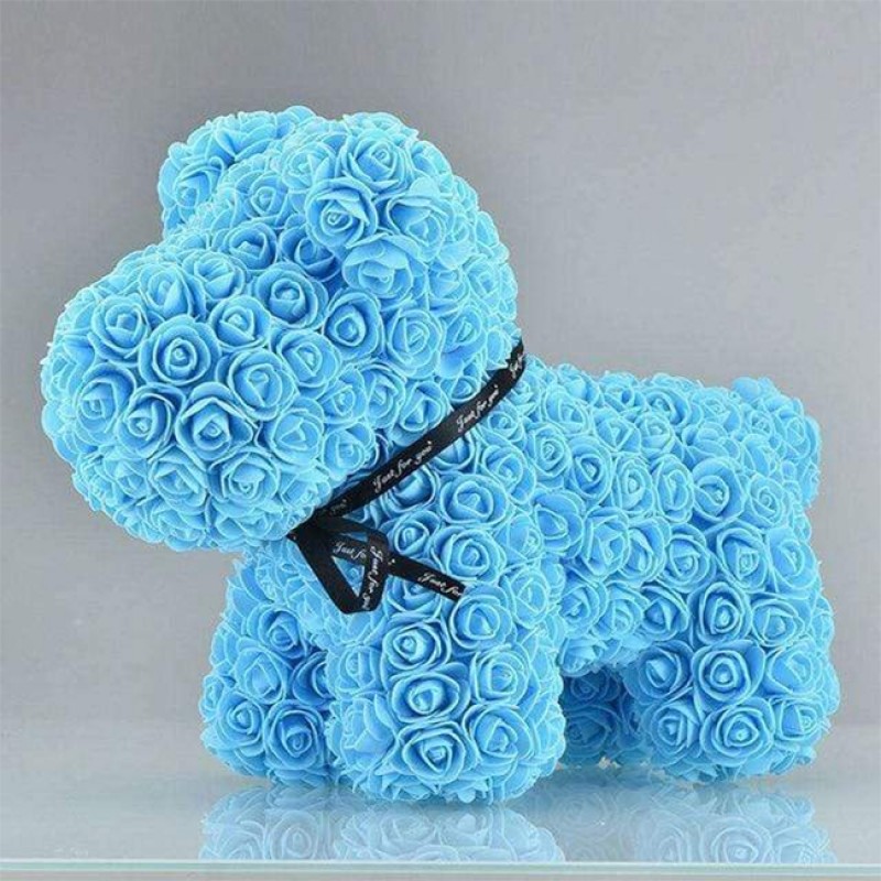 Blue Rose Puppy Dog Flower Puppy Dog Best Gift for Mother's Day, Valentine's Day, Anniversary, Weddings and Birthday