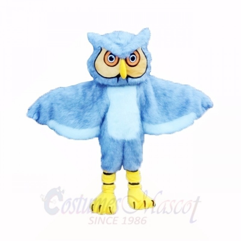 Gray Long Haired Owl Mascot Costumes Cartoon