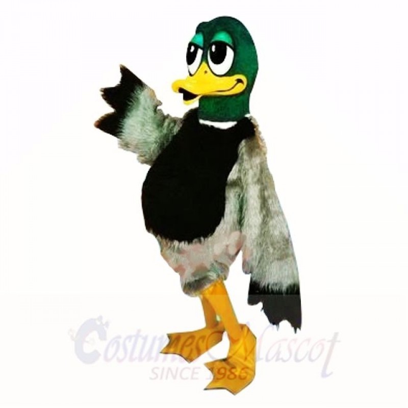 Green Furry Duck Mascot Costumes Cartoon
