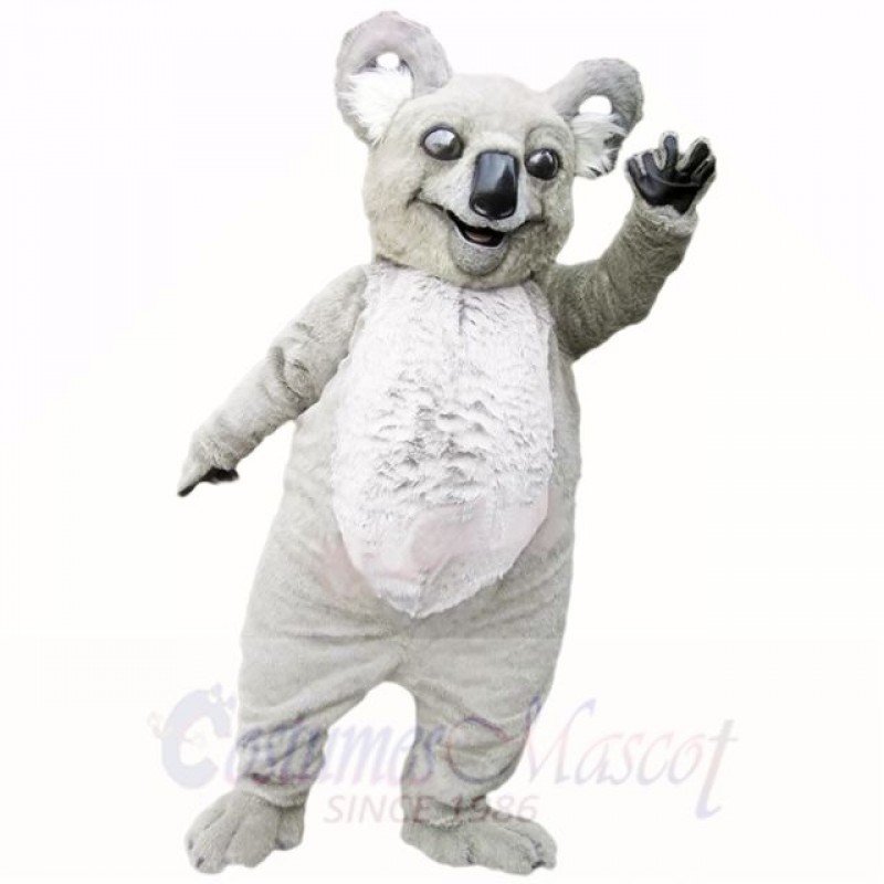 Smiling Grey Lightweight Koala Mascot Costumes Cartoon