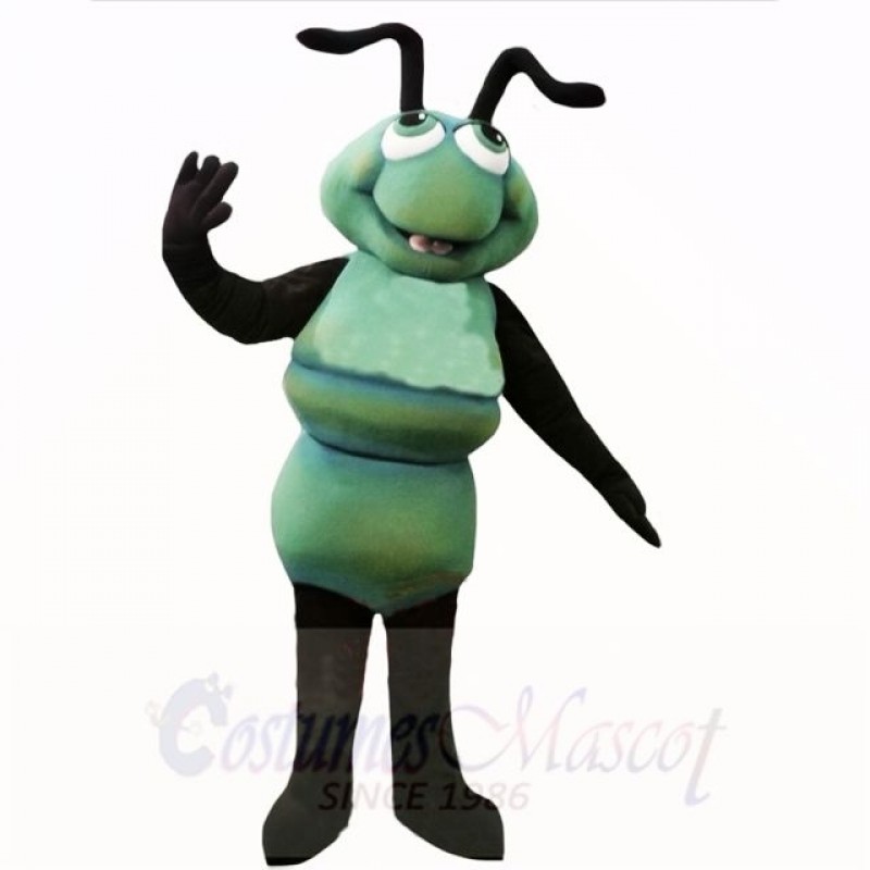 Smiling Green Ant Mascot Costumes Cartoon