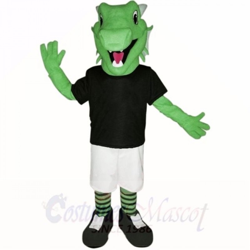 Green Lightweight Dragon with Black Shirt Mascot Costumes School