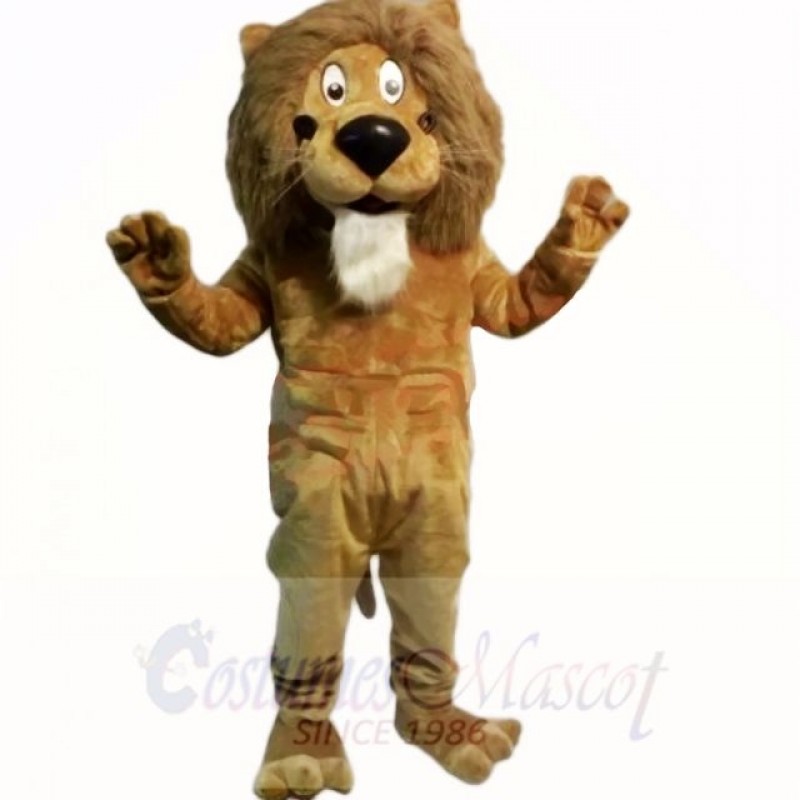 Brown Friendly Lightweight Lion Mascot Costumes Cartoon