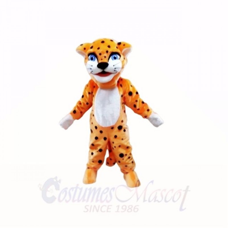 Smiling Friendly Lightweight Leopard Mascot Costumes Cartoon