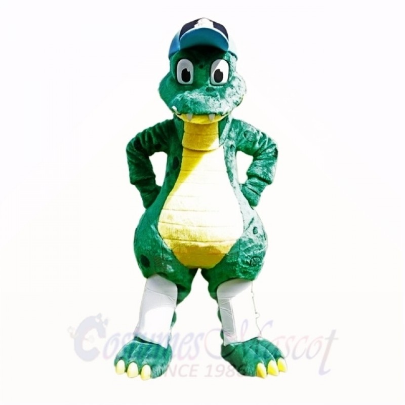 Top Quality Dinosaur With Blue Hat Mascot Costumes Cartoon