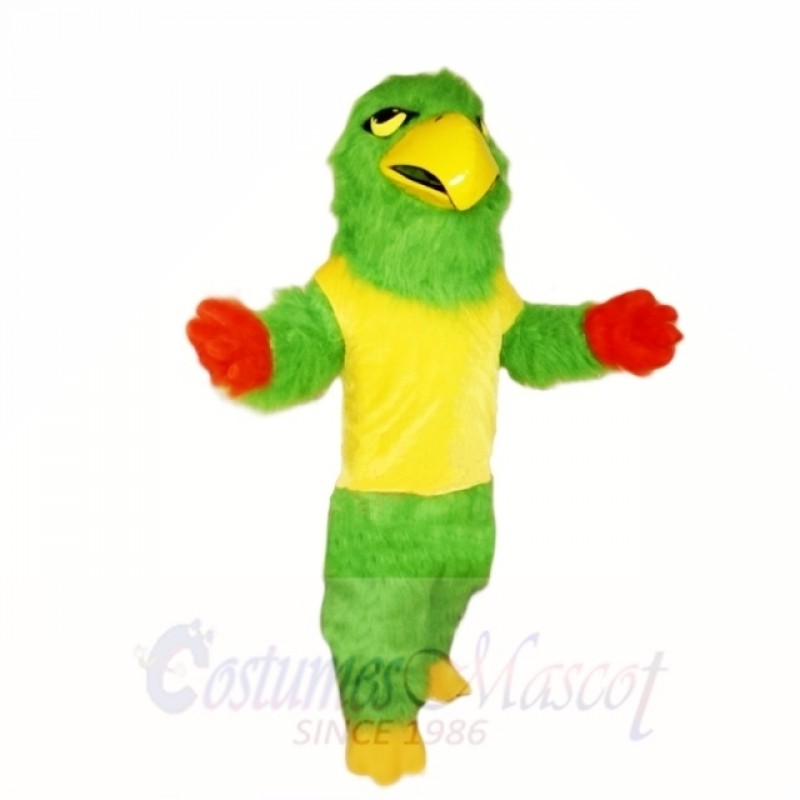 Green Falcon with Yellow Shirt Mascot Costumes School