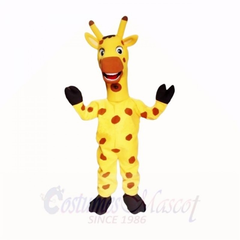 Yellow Friendly Lightweight Giraffe Mascot Costumes Cartoon