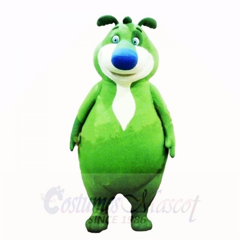 Green Bear Mascot Costumes Cartoon