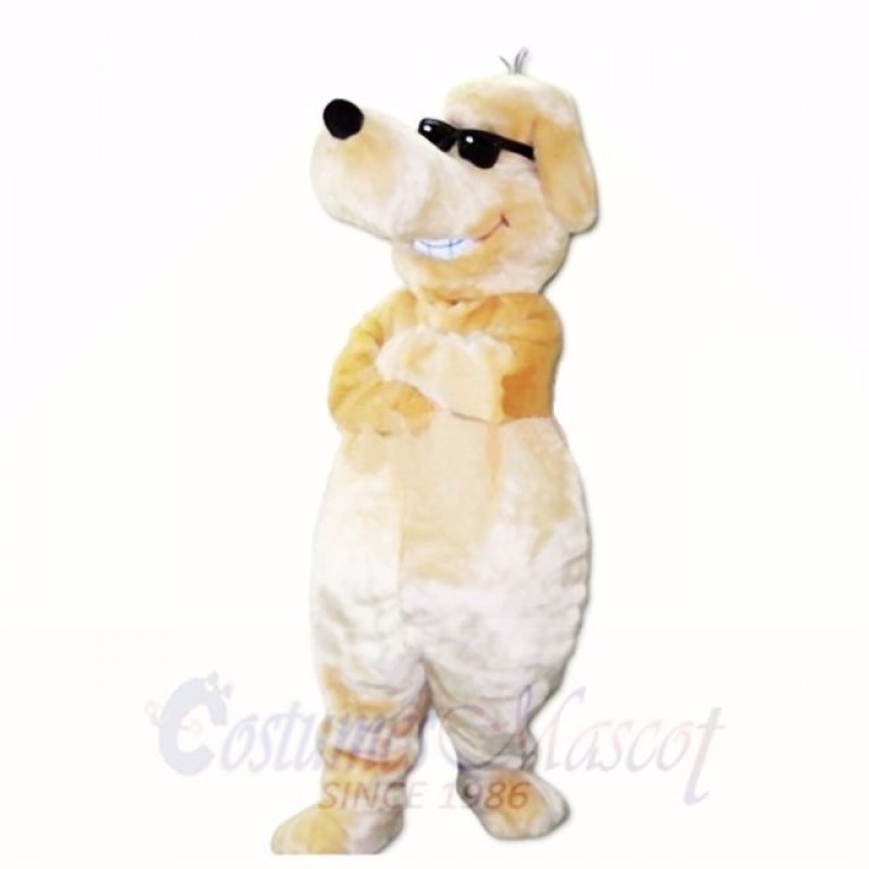 Smiling Sunglasses Dog Mascot Costumes Cartoon